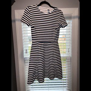 Striped Short-sleeve Dress